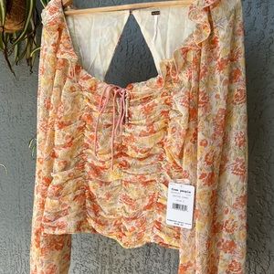 Free People Mabel Printed Blouse Spring Combo NWT
